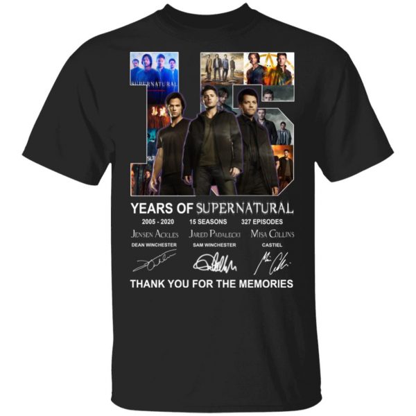 15 Years Of Supernatural Thank You For My Memories T-Shirts 1