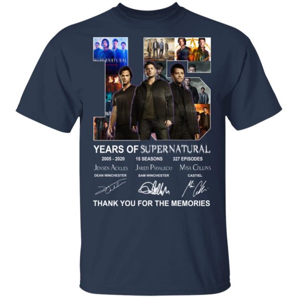 15 Years Of Supernatural Thank You For My Memories T-Shirts 3