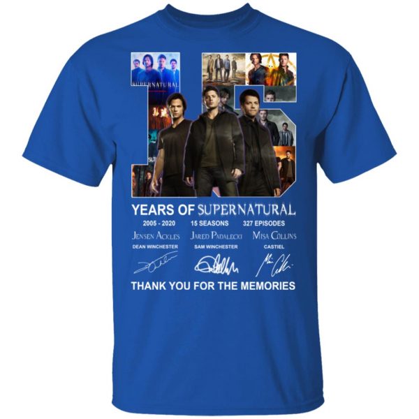15 Years Of Supernatural Thank You For My Memories T-Shirts 4