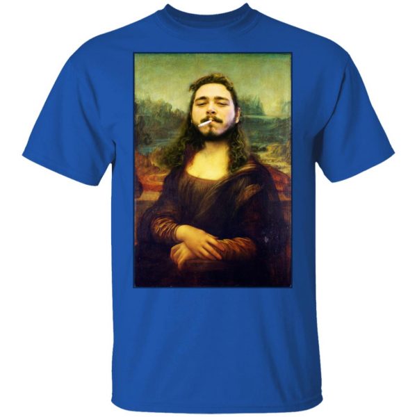 Post Malone Mona Lisa Smoking T-Shirts 4