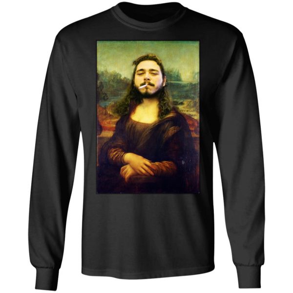 Post Malone Mona Lisa Smoking T-Shirts 9