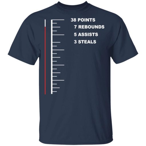 Flugame 38 Points 7 Rebounds 5 Assists 3 Steals T-Shirts - Image 3