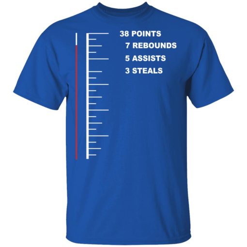 Flugame 38 Points 7 Rebounds 5 Assists 3 Steals T-Shirts - Image 4