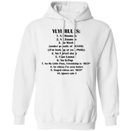 Ylyl Rules No Boomers No Zoomers No Weebs Ignore Rule 5 T-Shirts 4