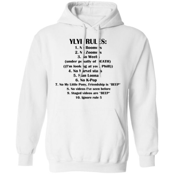 Ylyl Rules No Boomers No Zoomers No Weebs Ignore Rule 5 T-Shirts 11