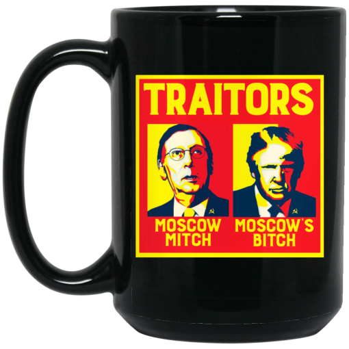 Traitors Ditch Moscow Mitch Black Mug - Image 2