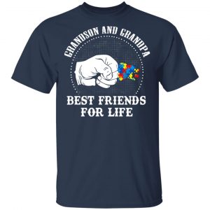 Autism Grandson And Grandpa Best Friends For Life Autism Awareness T-Shirts 15
