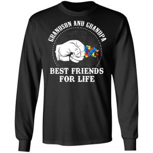 Autism Grandson And Grandpa Best Friends For Life Autism Awareness T-Shirts 21