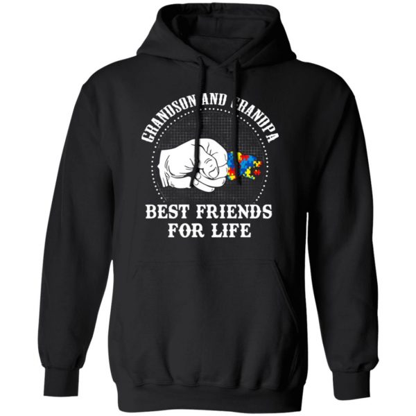 Autism Grandson And Grandpa Best Friends For Life Autism Awareness T-Shirts 10