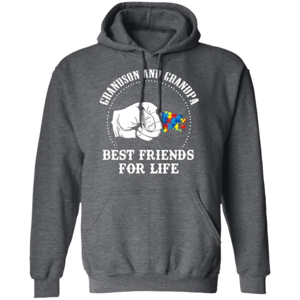 Autism Grandson And Grandpa Best Friends For Life Autism Awareness T-Shirts 11