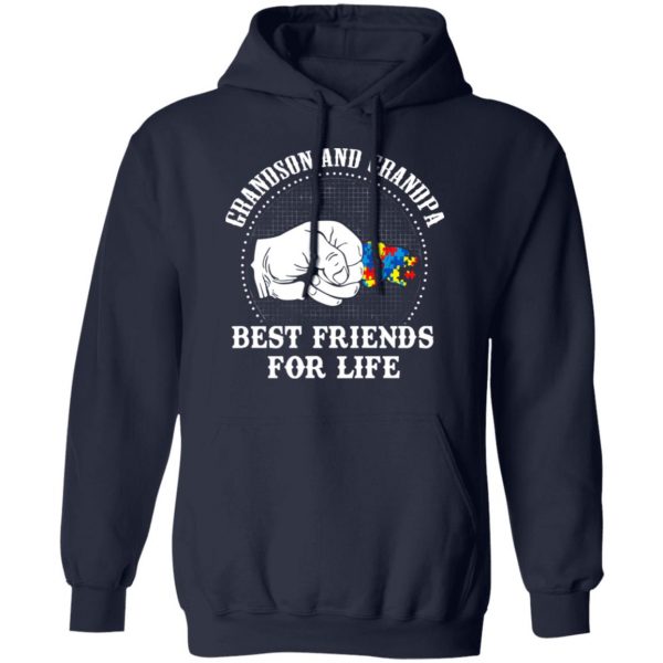Autism Grandson And Grandpa Best Friends For Life Autism Awareness T-Shirts 12