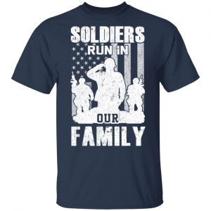 Veteran Soldiers Run In Out Family Veteran Dad Son T-Shirts 15