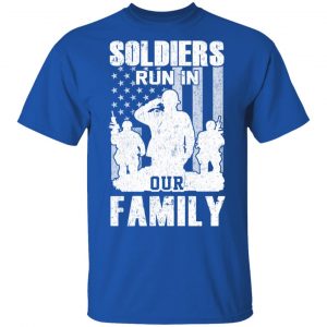 Veteran Soldiers Run In Out Family Veteran Dad Son T-Shirts 16
