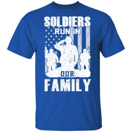 Veteran Soldiers Run In Out Family Veteran Dad Son T-Shirts 4