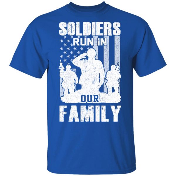 Veteran Soldiers Run In Out Family Veteran Dad Son T-Shirts 4