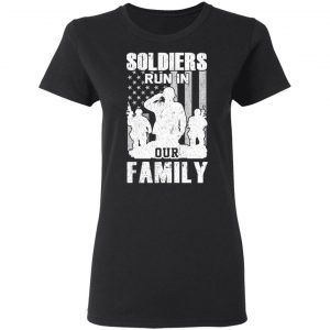 Veteran Soldiers Run In Out Family Veteran Dad Son T-Shirts 17