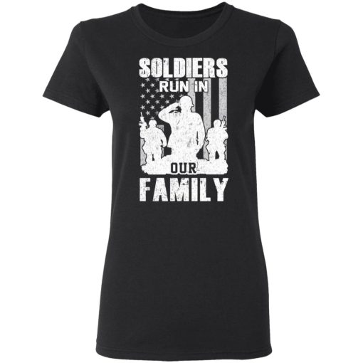 Veteran Soldiers Run In Out Family Veteran Dad Son T-Shirts 5