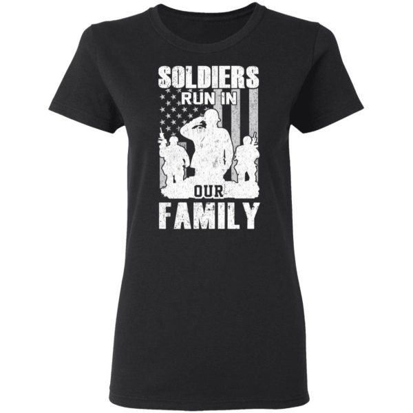 Veteran Soldiers Run In Out Family Veteran Dad Son T-Shirts 5