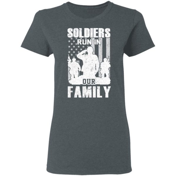 Veteran Soldiers Run In Out Family Veteran Dad Son T-Shirts 6