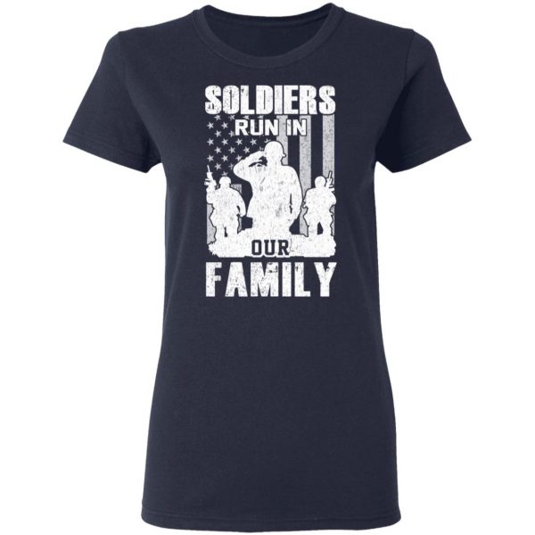 Veteran Soldiers Run In Out Family Veteran Dad Son T-Shirts 7