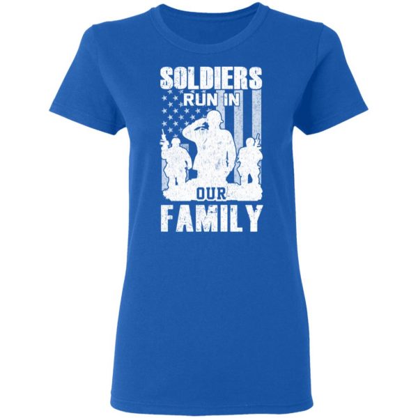 Veteran Soldiers Run In Out Family Veteran Dad Son T-Shirts 8