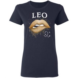 Leo Zodiac July August Birthday Gift Golden Lipstick T-Shirts 19