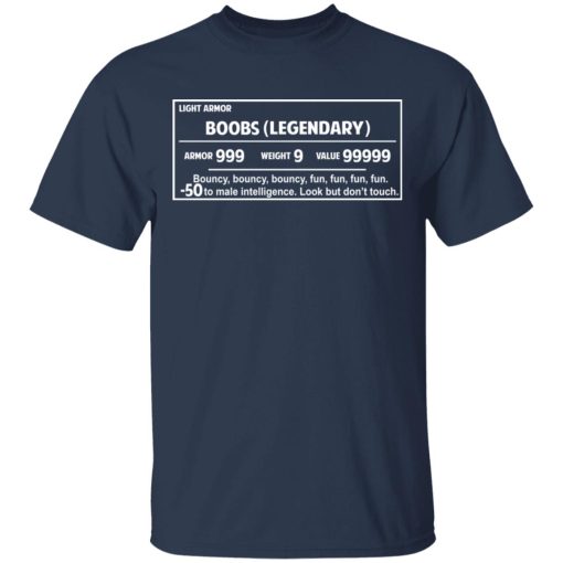 Light Armor – Boobs Legendary Armor 999 Weight 9 Value 99999 T-Shirts - Image 2