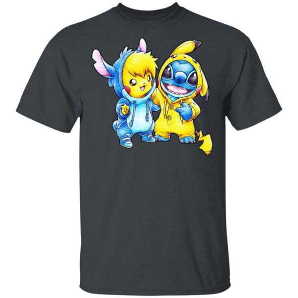 Cute Stitch Pokemon T-Shirts Apparel 4