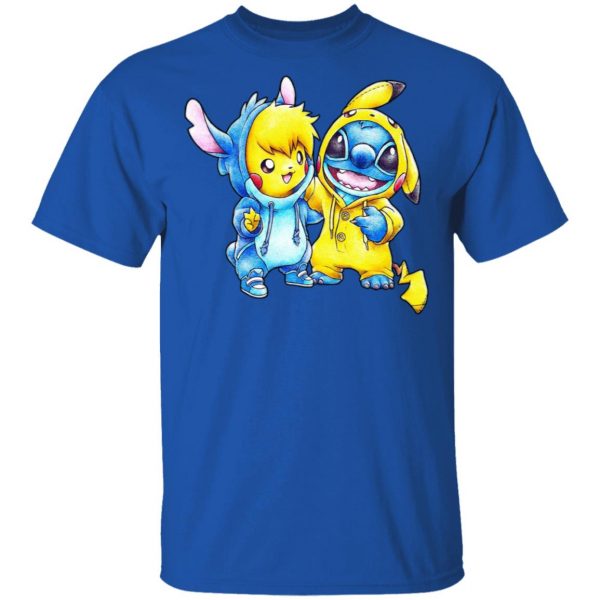 Cute Stitch Pokemon T-Shirts Apparel 6