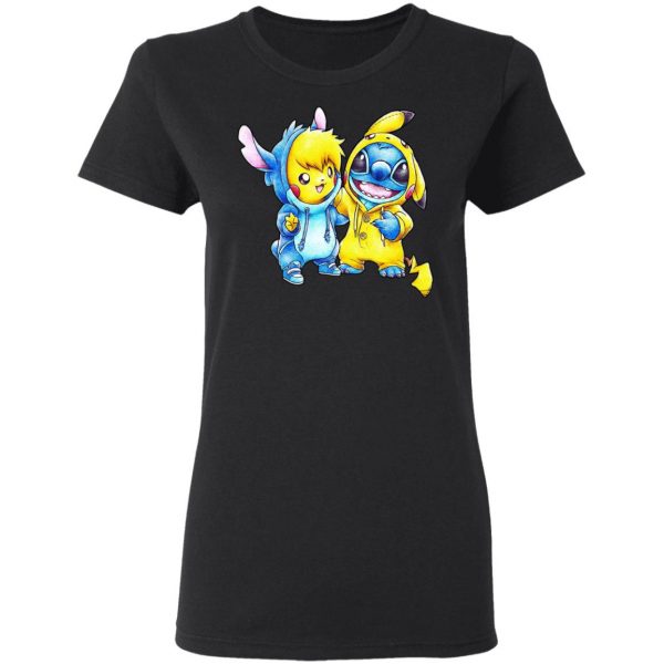 Cute Stitch Pokemon T-Shirts Apparel 7