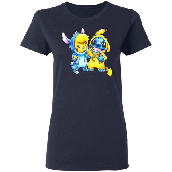 Cute Stitch Pokemon T-Shirts Apparel 9