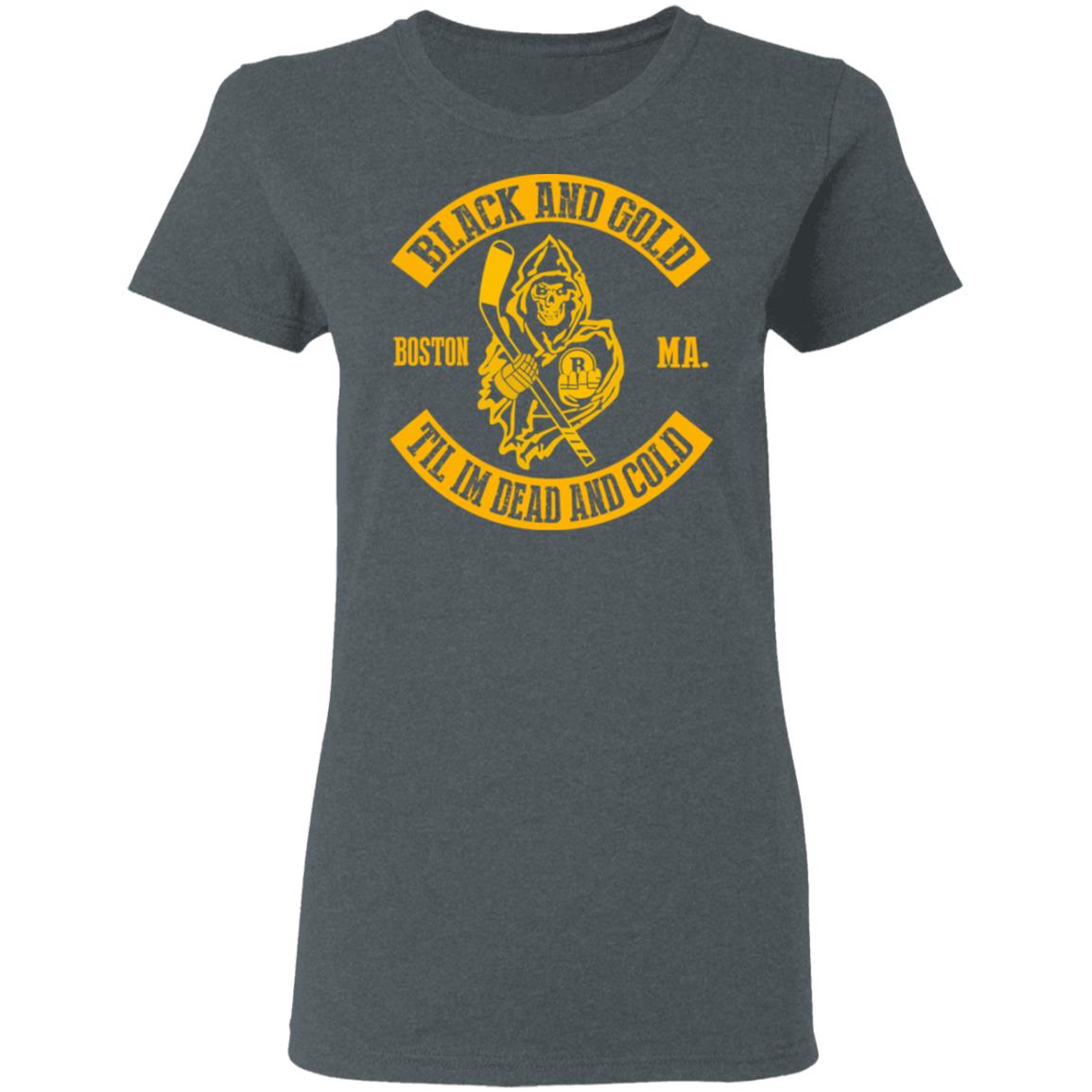 Boston Bruins Black T-Shirt - Unisex - 100% Cotton - S, M, L, XL