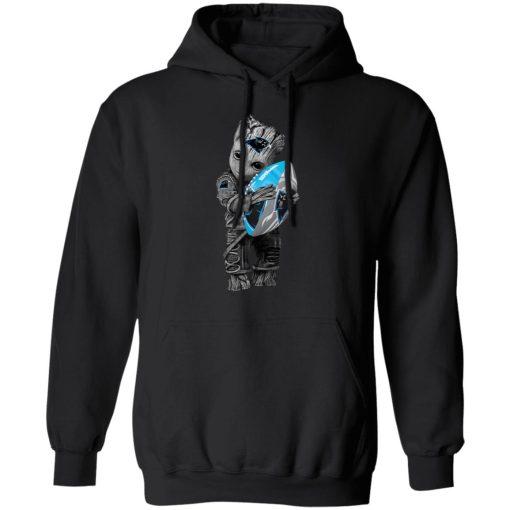 Baby Groot Hugging Carolina Panthers T-Shirts - Image 4