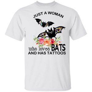 Just A Woman Who Loves Bats And Has Tattoos T-Shirts Animals 2