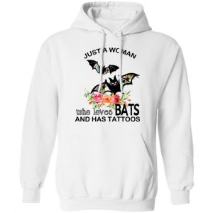 Just A Woman Who Loves Bats And Has Tattoos T-Shirts 7