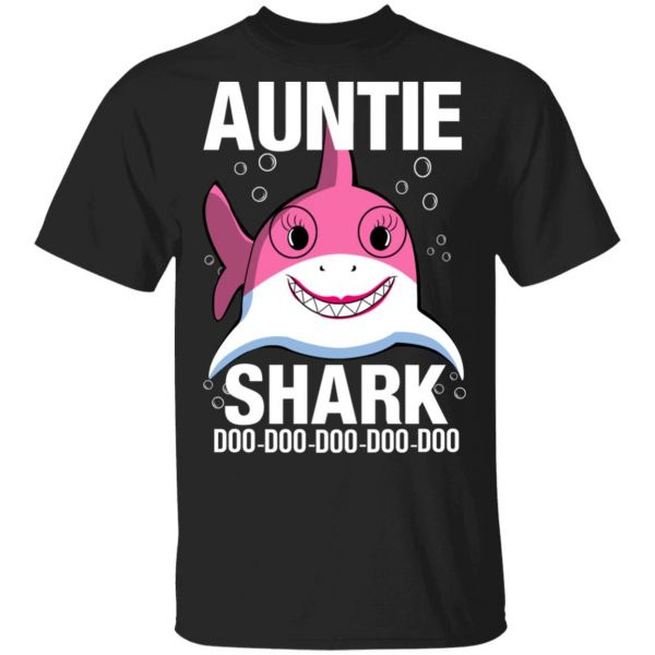 Auntie Shark Doo Doo Doo Doo Doo T-Shirts Apparel 3