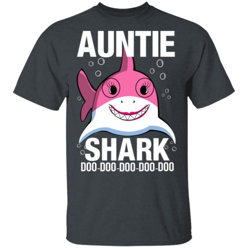 Auntie Shark Doo Doo Doo Doo Doo T-Shirts - Image 2