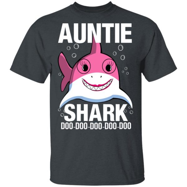 Auntie Shark Doo Doo Doo Doo Doo T-Shirts Apparel 4