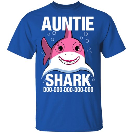 Auntie Shark Doo Doo Doo Doo Doo T-Shirts - Image 4