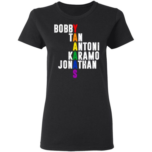 Queer Eye Yaaas Fab 5 Names LGBT T-Shirts 5