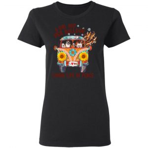 A Girl And Her Bulldog Living Life In Peace T-Shirts 17