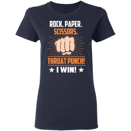 Rock Paper Scissors Throat Punch I Win T-Shirts - Image 7