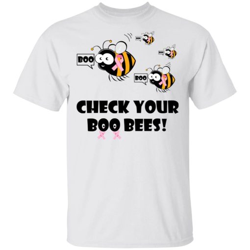 Breast Cancer Awareness Check Your Boo Bees T-Shirts 2