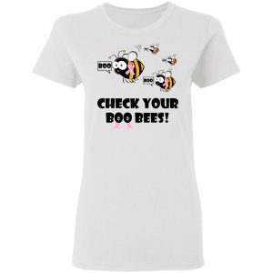 Breast Cancer Awareness Check Your Boo Bees T-Shirts 16