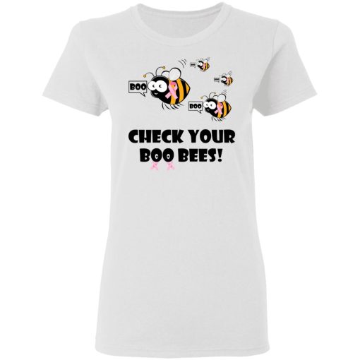 Breast Cancer Awareness Check Your Boo Bees T-Shirts 5