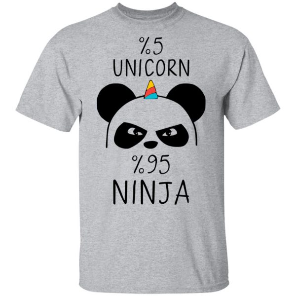 Pandacorn 5% Unicorn 95% Ninja T-Shirts 3