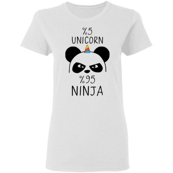 Pandacorn 5% Unicorn 95% Ninja T-Shirts 5