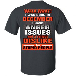 I Was Born In December I Have Anger Issues And A Serious Dislike For Stupid People T-Shirts December Birthday Gift 2