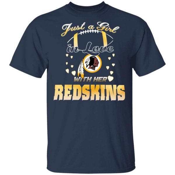 Washington Redskins Just A Girl In Love With Her Redskins T-Shirts 3