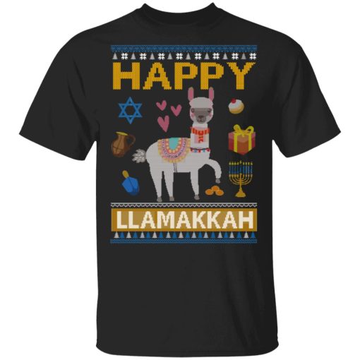 Happy Llama Llamakkah Hanukkah T-Shirts 1